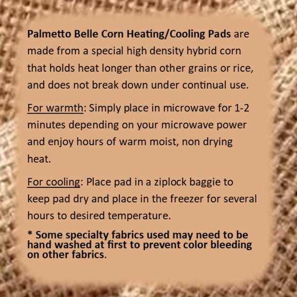 Palmetto Belle Therapeutic Corn Heating & Cooling Pads - Picture 5 of 8